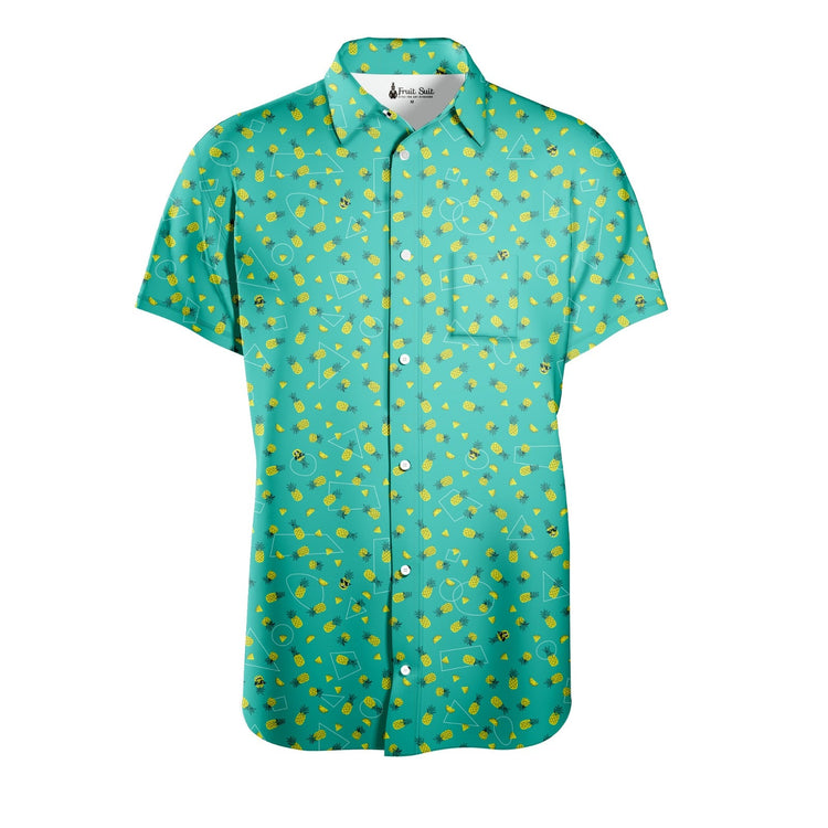 Short Sleeve Button Down Shirt Fruit Suit