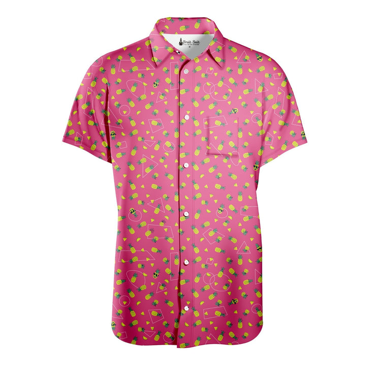 Short Sleeve Button Down Shirt Fruit Suit