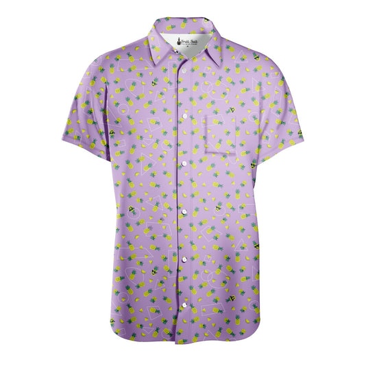 Short Sleeve Button Down Shirt Fruit Suit